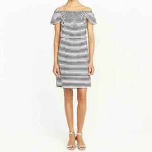JCrew Striped Off-Shoulder Dress- NWT